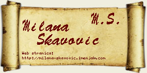 Milana Škavović vizit kartica